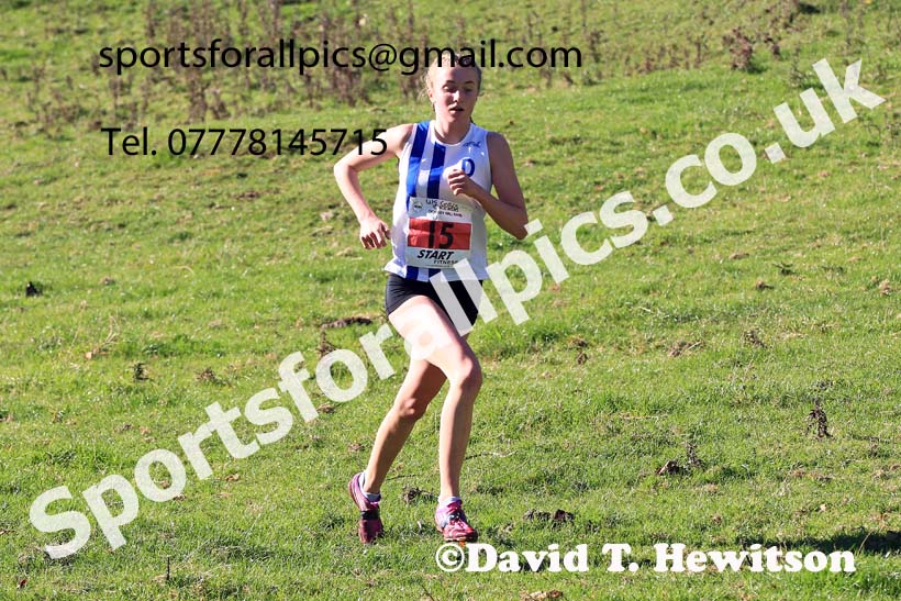 Girls under-15s, 2022 NECAA Cross Country Relays, Thornley Hall Farm, Peterlee, County Durham, October 15th. Photo: David T. Hewitson/Sports for All Pics